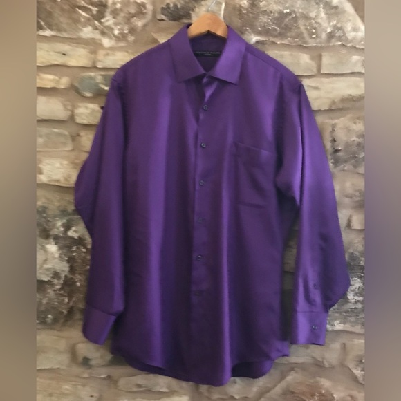 Geoffrey Beene Other - Men’s Purple Long Sleeve Shirt Size 16 32/33